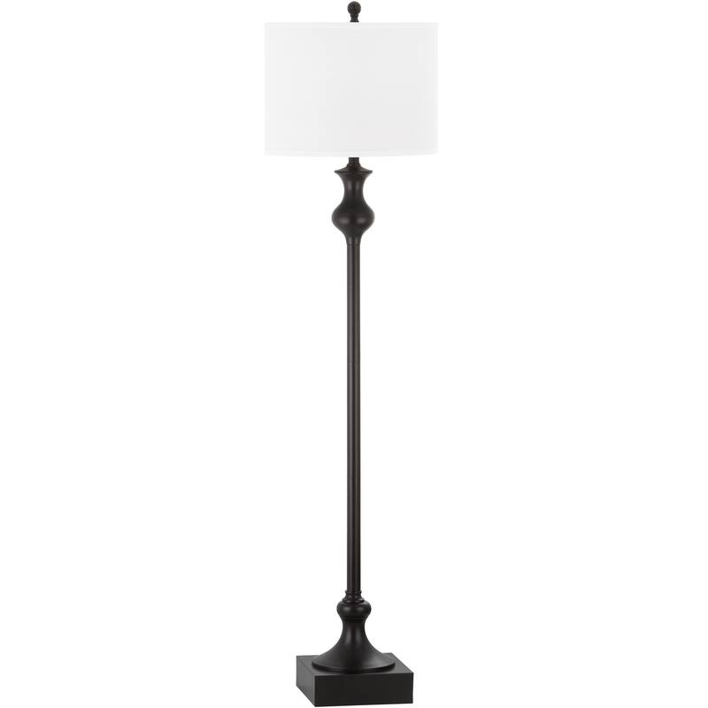 SAFAVIEH Lighting 62-inch Brewster Black Floor Lamp - 15" W x 15" L x 61.5" H