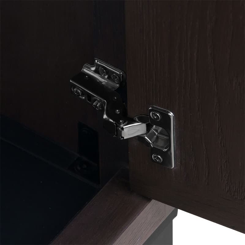 24" Bathroom Vanity with White Ceramic Sink & Hot and Cold Faucet