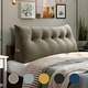 preview thumbnail 21 of 61, Velvet Headboard Reading Wedge Pillow for Bed Rest Sit Up Back Support Queen - Tan