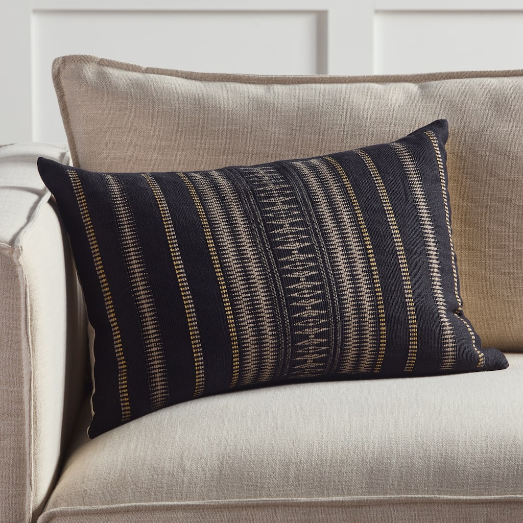 Xandra Tribal Black/ Taupe Pillow