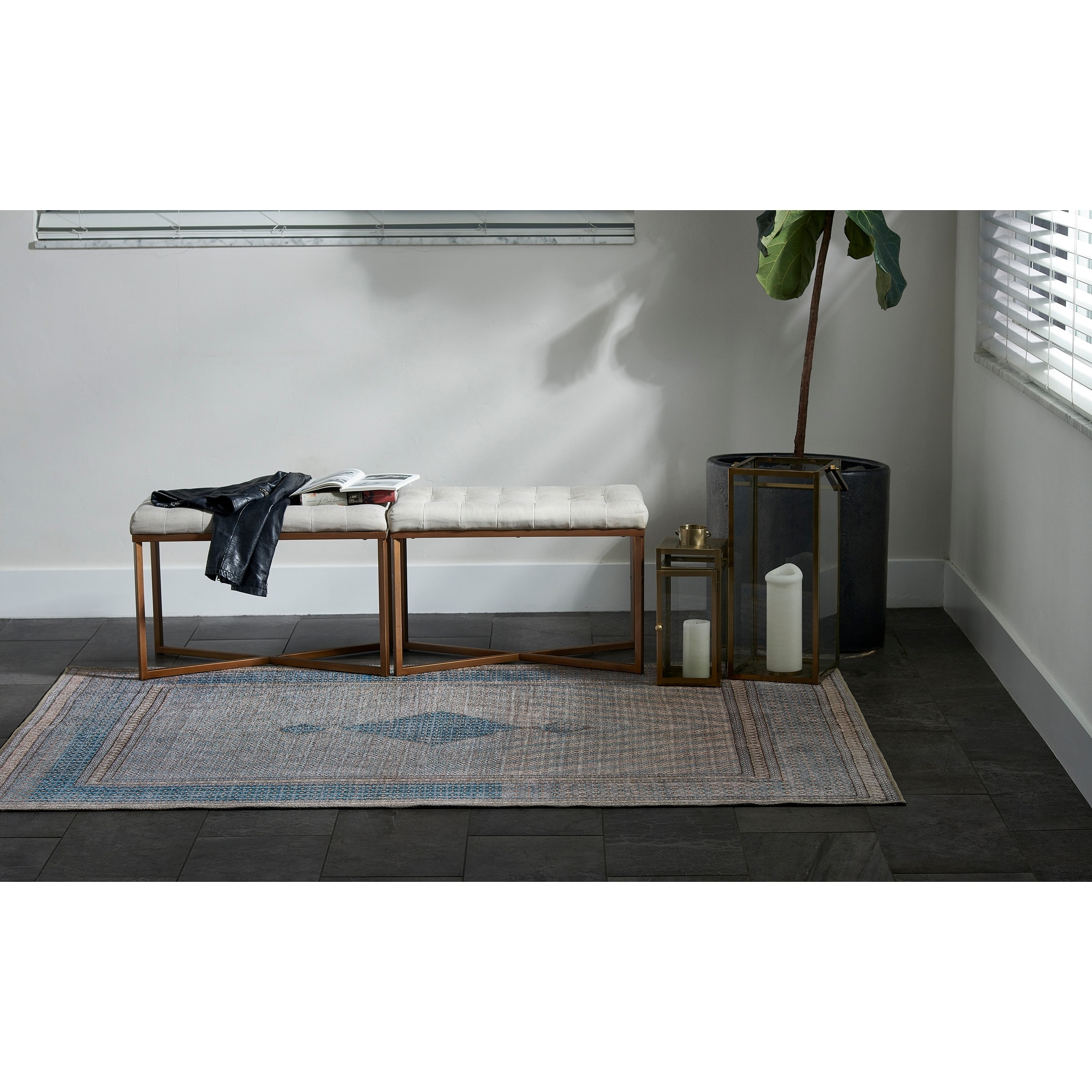Momeni Afshar Polyester Floral Area Rug