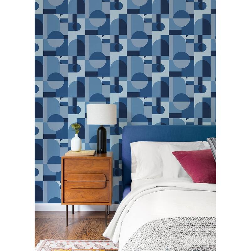 Very Gay Paint Boxanne Blue Peel and Stick Wallpaper