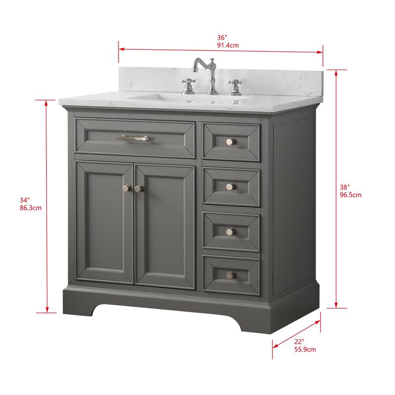 Sudio Design Thompson 36" Bathroom Vanity
