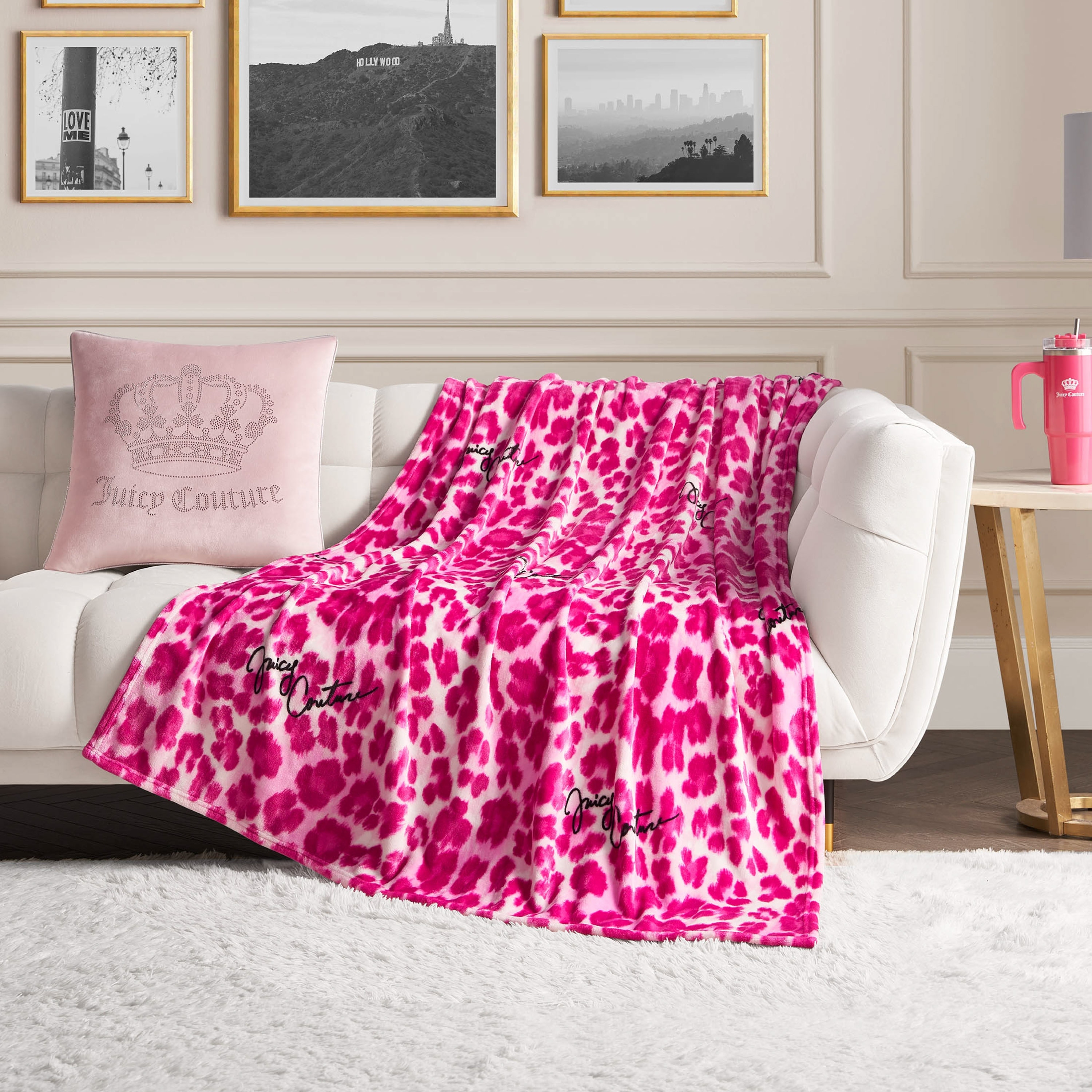 Juicy Couture Regent Leopard 50" x 70" Plush Throw