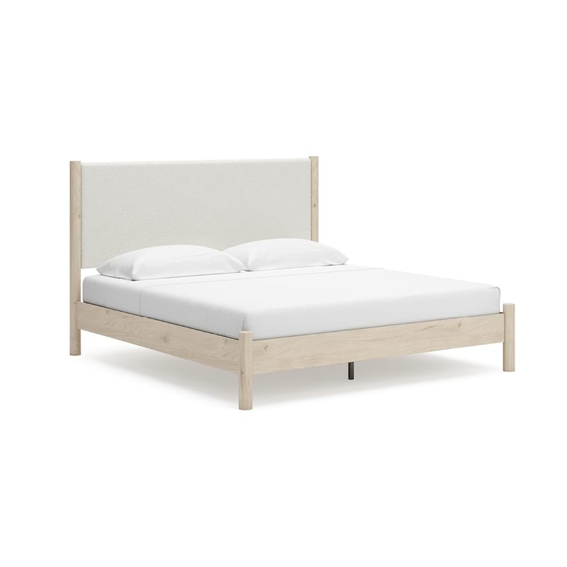 Signature Design by Ashley Cadmori Upholstered Panel Platform Bed
