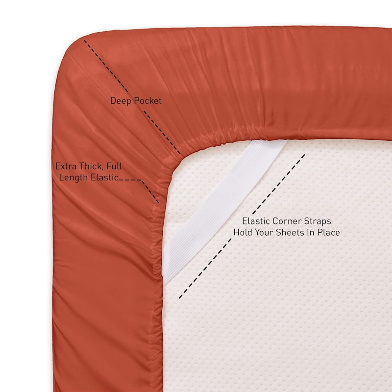 Incredibly Soft 4-piece Deep Pocket Bed Sheet Set in 4 Colors
