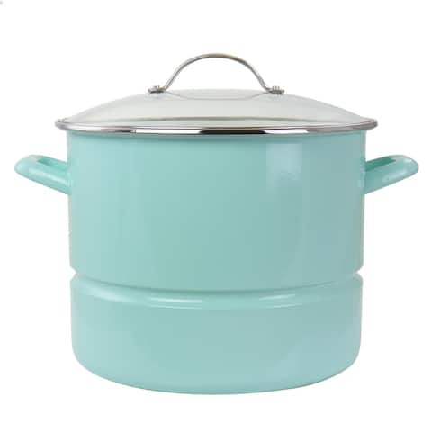 Martha Stewart 16 quart Turquoise Steel Steamer Pot
