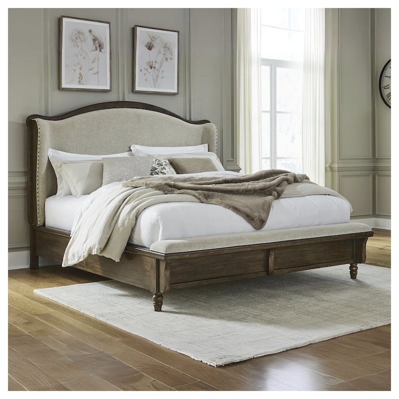 Signature Design by Ashley Sturlayne Brown/Beige Upholstered Panel Bed - California King