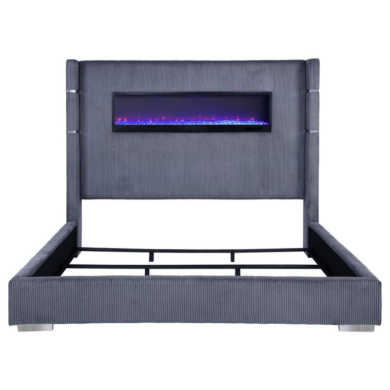 Judah Upholstered Flame Visualizer Bed
