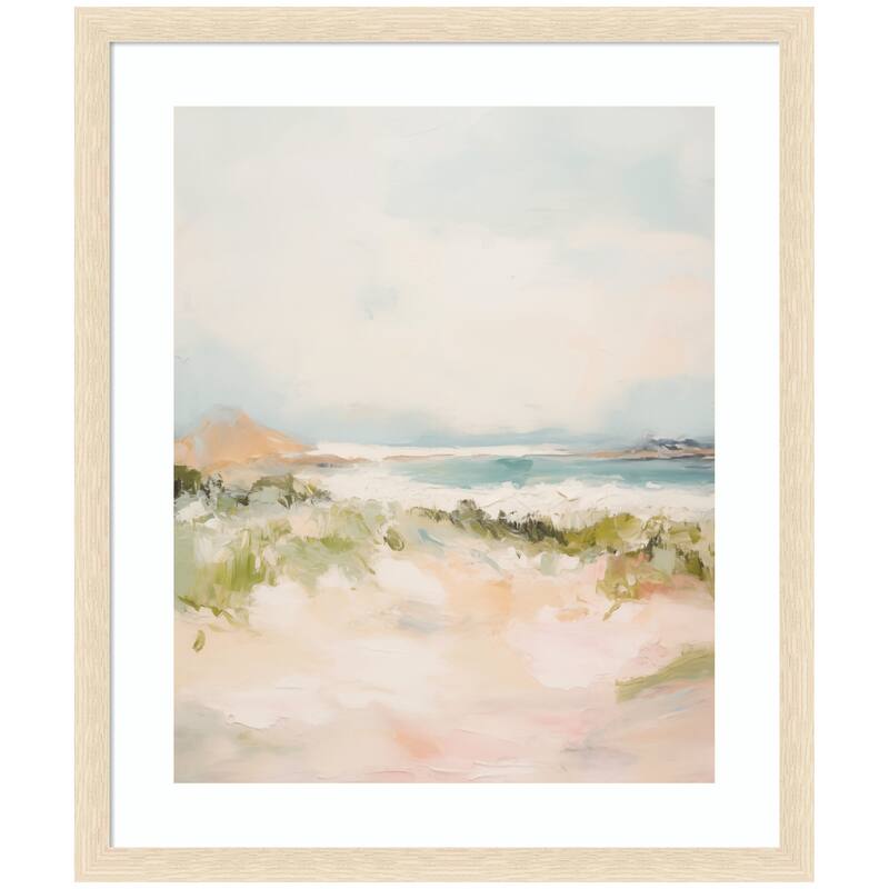 Kate and Laurel Tranquil Landscape III expansion by Amy Lighthall Framed Wall Art Print - 22 x 26 - Natural