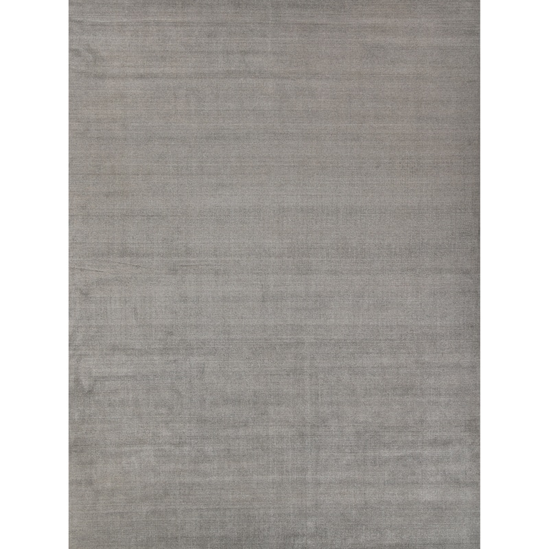EXQUISITE RUGS Sanctuary Hand-loomed Bamboo Silk/Wool Dark Taupe Area Rug.