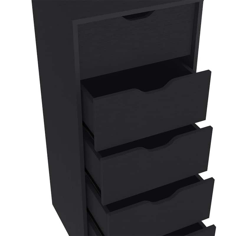 Modern 5 Drawer Chest Vertical Dresser for Bedroom Storage 18 Inch