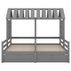 preview thumbnail 9 of 7, Gray Twin Size Pine Wood House Platform Beds with Roof, Window, and Two Storage Drawers