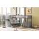 preview thumbnail 4 of 20, Twin Size Bunk Bed with a Loft Bed attached, with Two Drawers, Gray