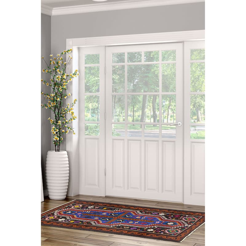 ECARPETGALLERY Hand-knotted Teimani Dark Blue Wool Rug - 2'7 x 4'8