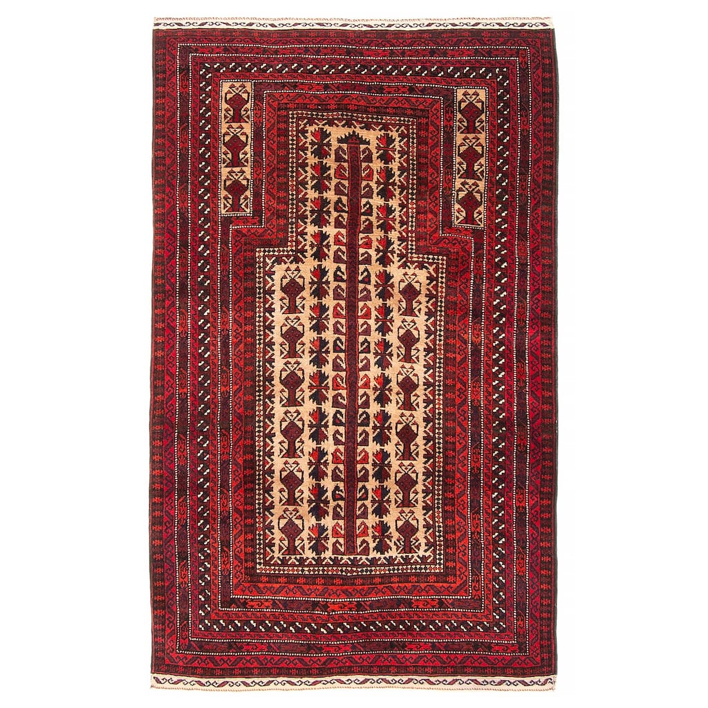 Teimani Tan Rug 2'9" x 4'9" - 2'9 x 4'9