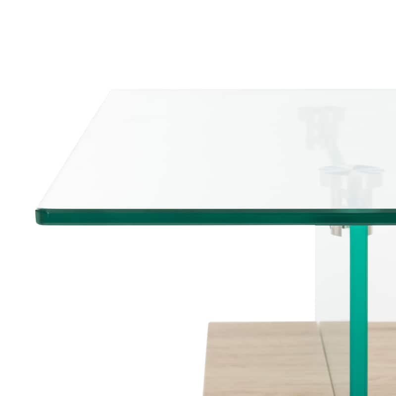 SAFAVIEH Kayley Modern Glass Coffee Table - 43.3" x 23.6" x 16.5"