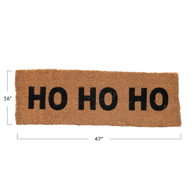 "Ho Ho Ho" Coir Double Doormat