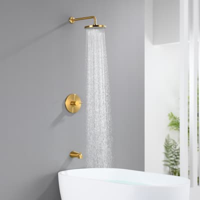 Luxier SS-C02 Single Handle 1-Spray Tub & Shower Faucet with Valve