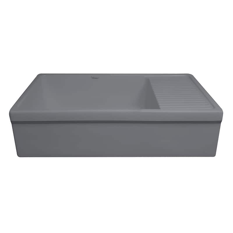 Whitehaus Quatro Alcove 36" Farmhouse Single Basin Fireclay Kitchen