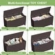 preview thumbnail 9 of 7, Toy Box Toy Storage Chest Bench w/Safety Hinged Lid for Ages 3+