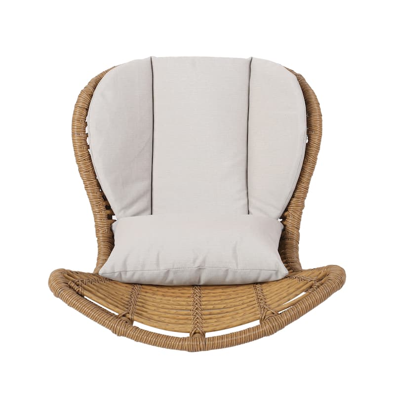 Rattan Outdoor Accent Chair with Cushions for Patio, Balcony