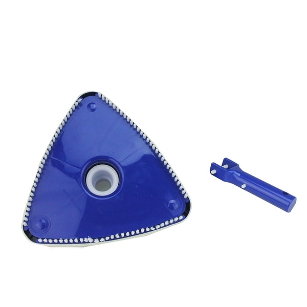 10.5" Triangular Weighted Swimming Pool Vacuum Head with Swivel Cuff and Bumper - Blue