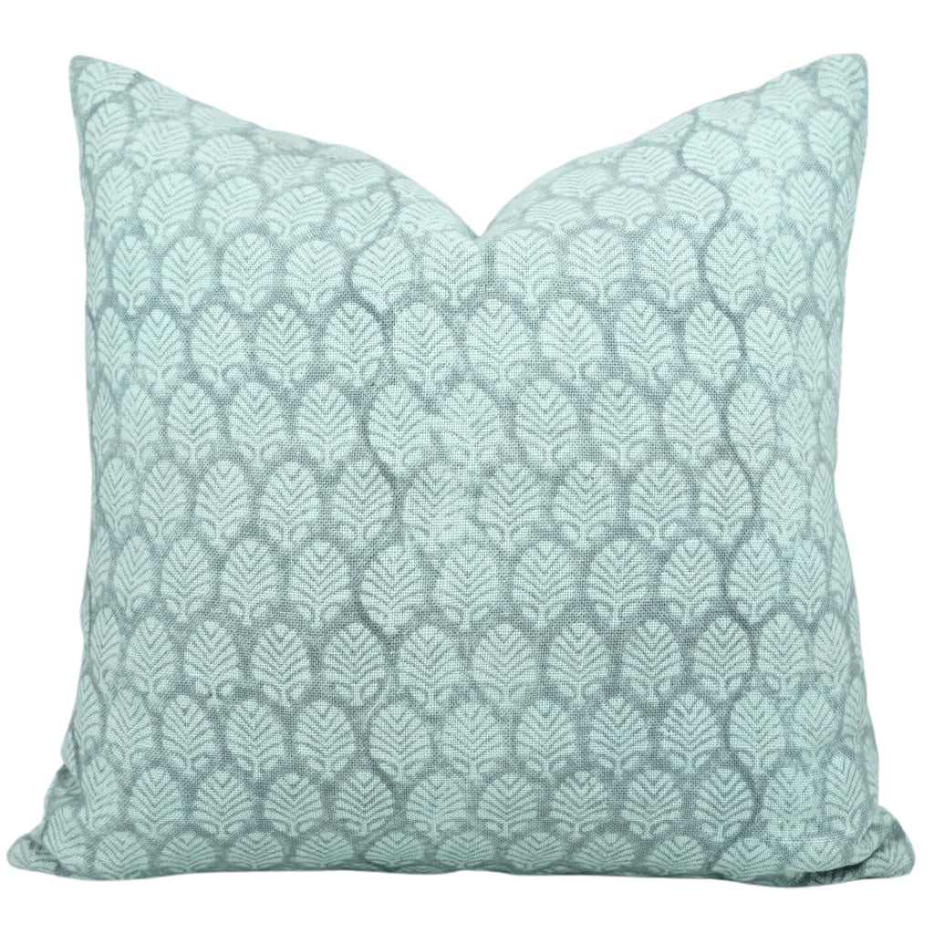 Linen Indoor and Outdoor Pillow Cover - Sanganeri Jaal