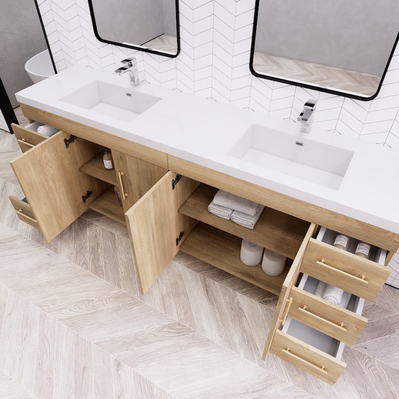 Eliza 84'' Freestanding Vanity with Double Sink
