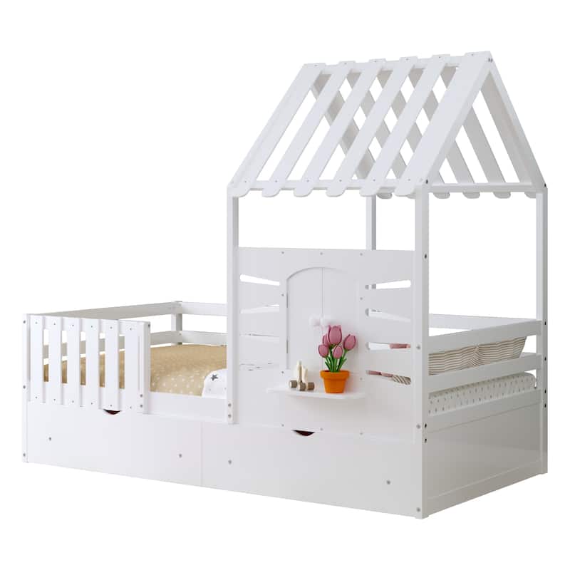 Twin Bed Frames for Kids,Twin Size House Bed