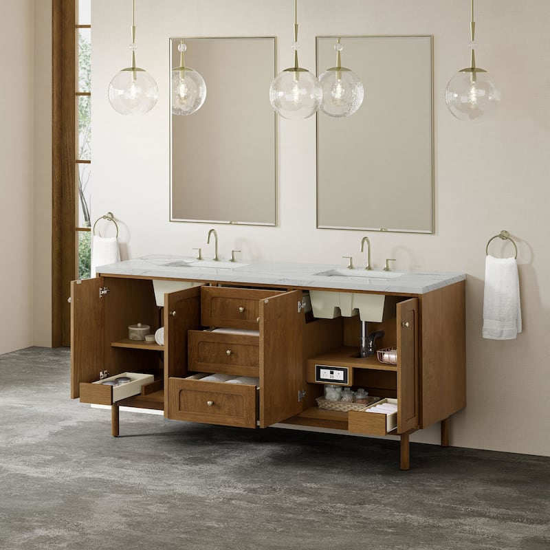 James Martin Vanities 545-V72-FENC Laurent 72" Double Basin Poplar