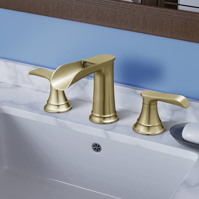 Topcraft Two Handle Waterfall Bathroom Faucet with Pop-Up Drainer