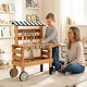 preview thumbnail 4 of 8, Gymax 2-in-1 Wooden Kids Cart & Tool Bench Play Workbench w/Realistic