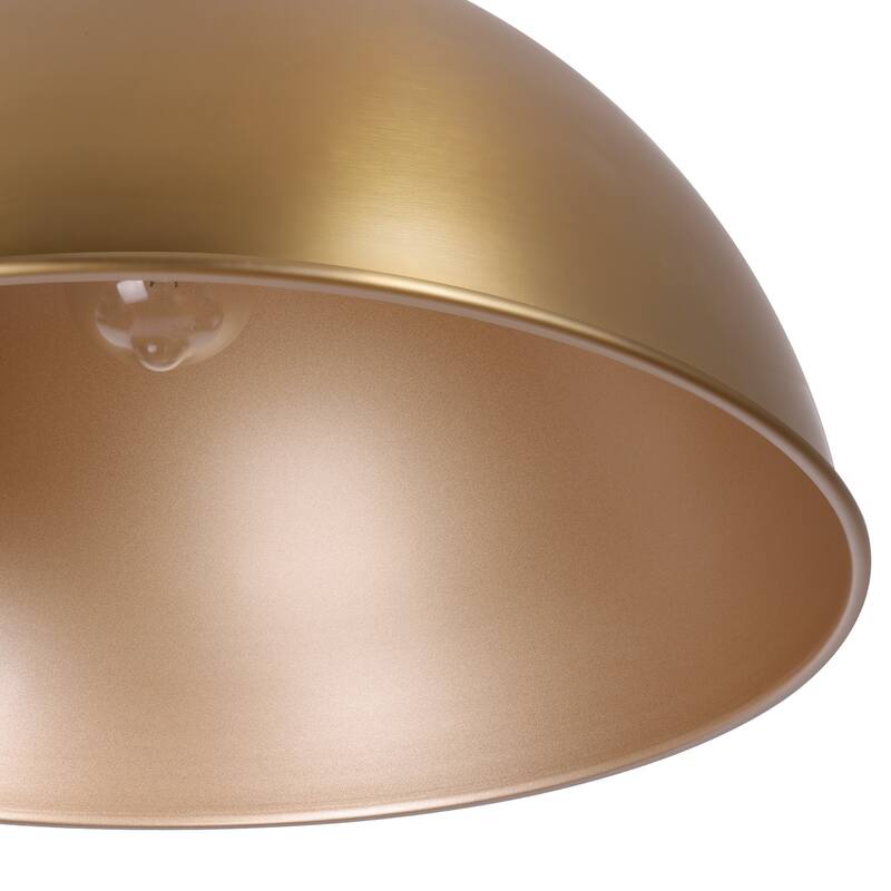 Modern Industrial 1-Light Dome Metal Pendant Light for Kitchen Island
