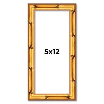 5x12 Frame Gold Bamboo Picture Frame Modern Photo Frame Includes UV Acrylic Shatter Guard Front Acid Free Foam Backing Board