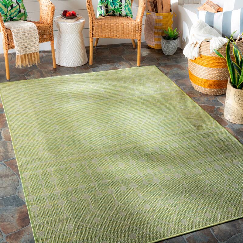 Artistic Weavers Deniz Moroccan Tribal Outdoor Area Rug - 2'6" x 4' - Sage