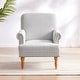 preview thumbnail 9 of 49, Rolled Armchair Accent Chair Set of 2 Blue/ Grey/ Brown