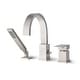 preview thumbnail 5 of 21, Single Handle Deck Roman Tub Faucets/Filler with Handheld Shower Brushed Nickel