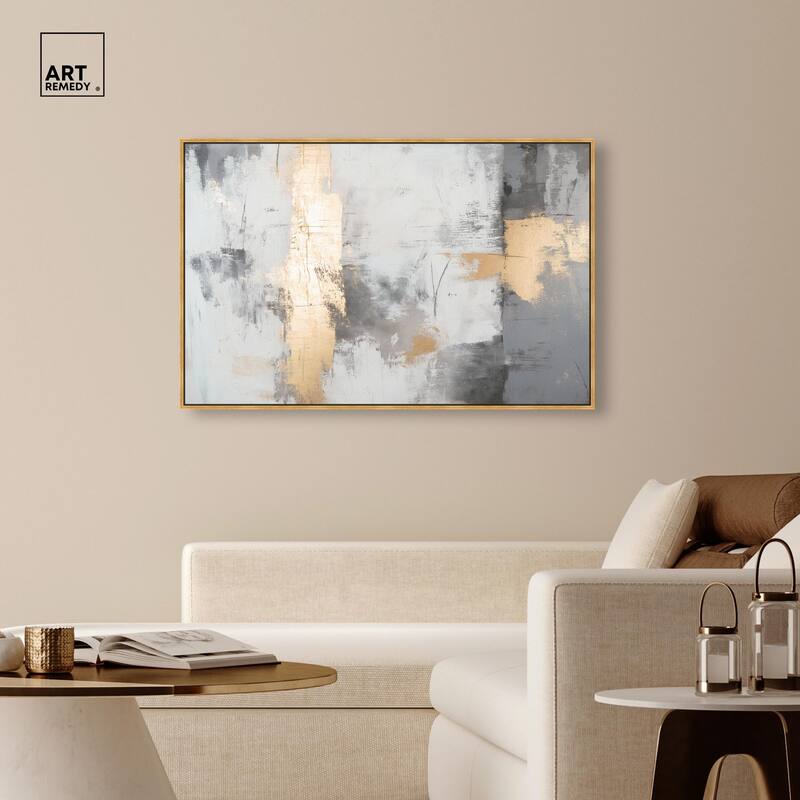 Gilded Gray III Canvas by Art Remedy