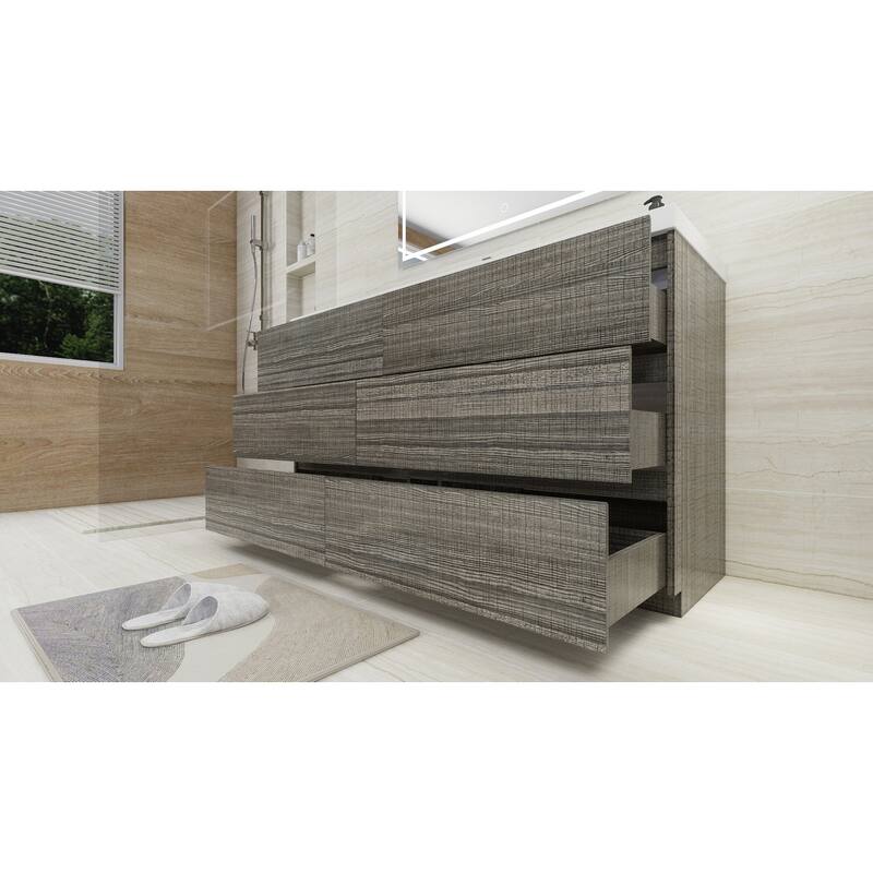 Aron 60'' Freestanding Vanity with Single Reinforced Acrylic Sink