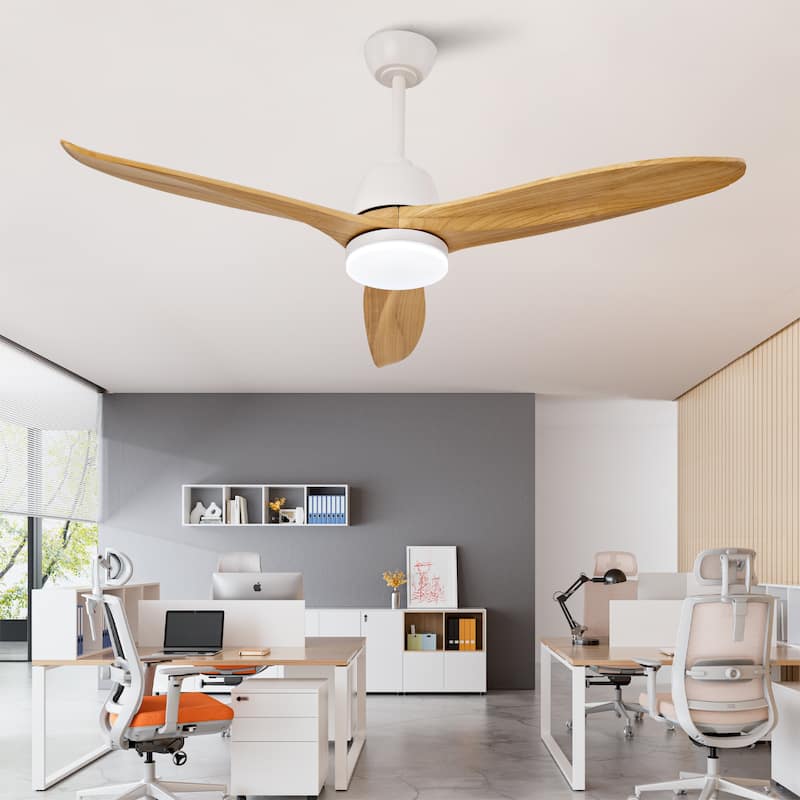 52" Ceiling Fan w/ Dimmable LED Light Remote Control Reversible DC Motor