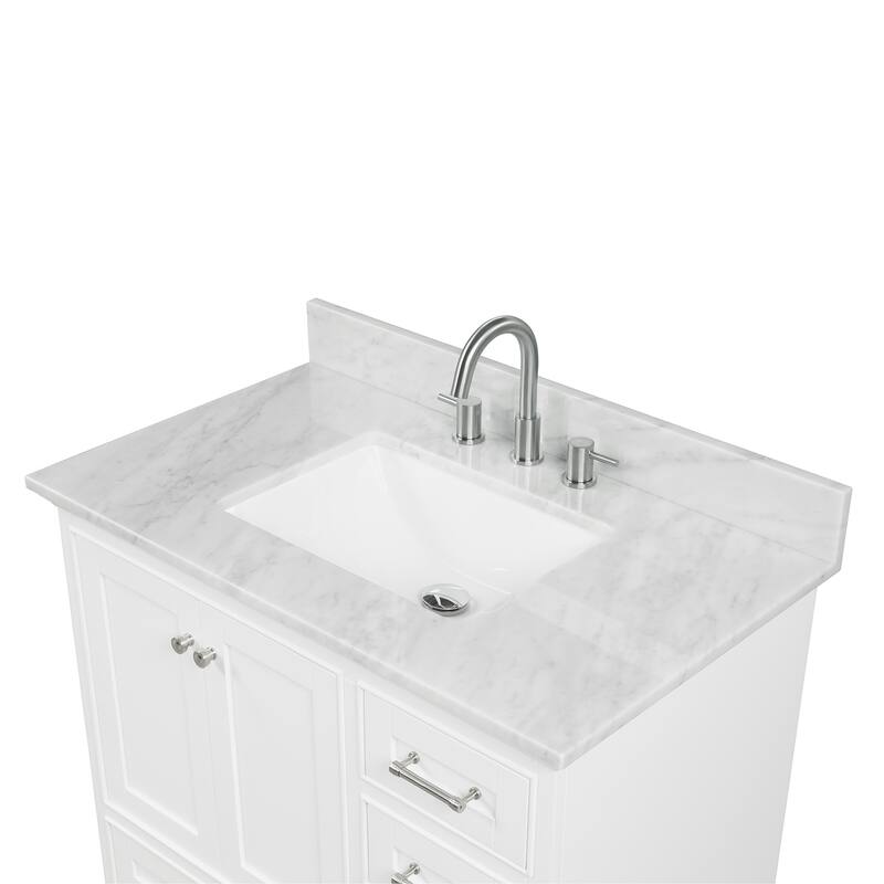 Blossom Copenhagen 36" Bathroom Vanity with Marble Top & Ceramic Sink