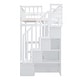 preview thumbnail 10 of 37, Twin Size Loft Bed with Storage Stairs, Desk and Wardrobe， Combination Wood Children's Bed Frame with Bookshelf, Drawers