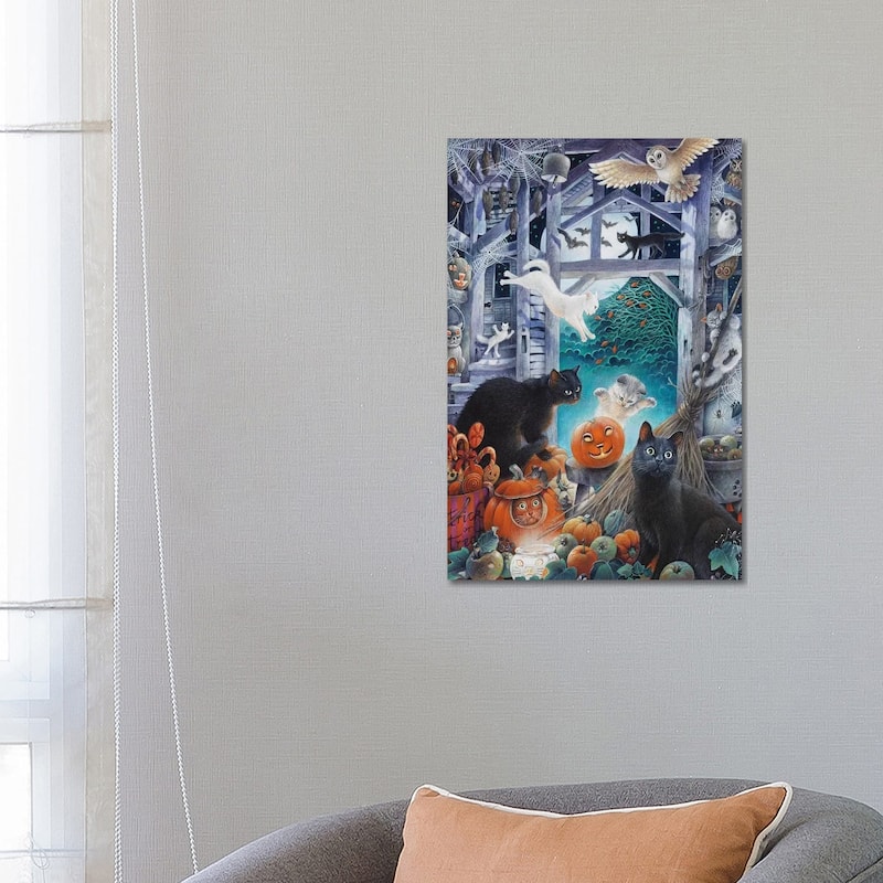iCanvas "Halloween With Lesley's Cats" by Ivory Cats Canvas Print - 26x18x1.5
