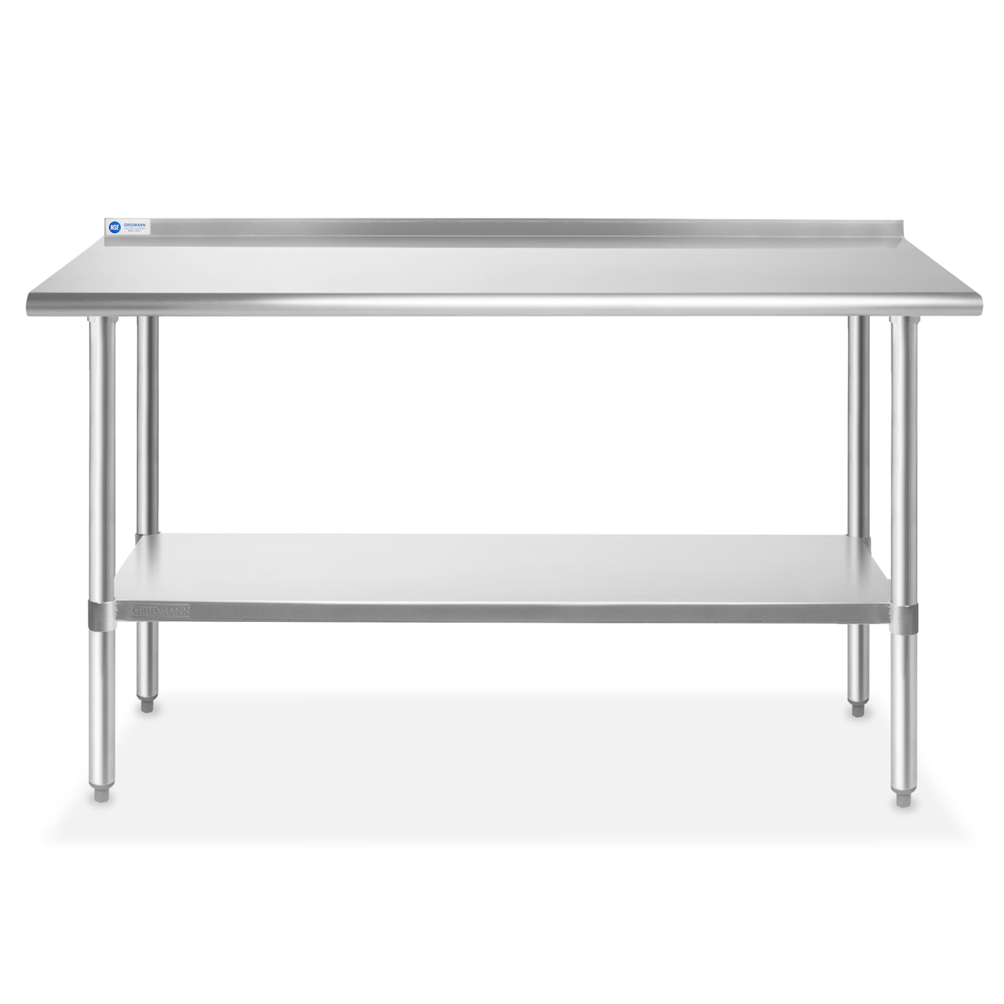 60 x 24 Inch NSF Stainless Steel Prep Table w Backsplash by