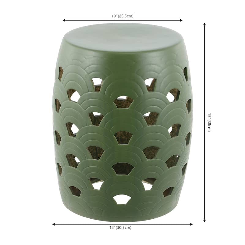 SAFAVIEH Felicia Ceramic Decorative Garden Stool (Fully Assembled)
