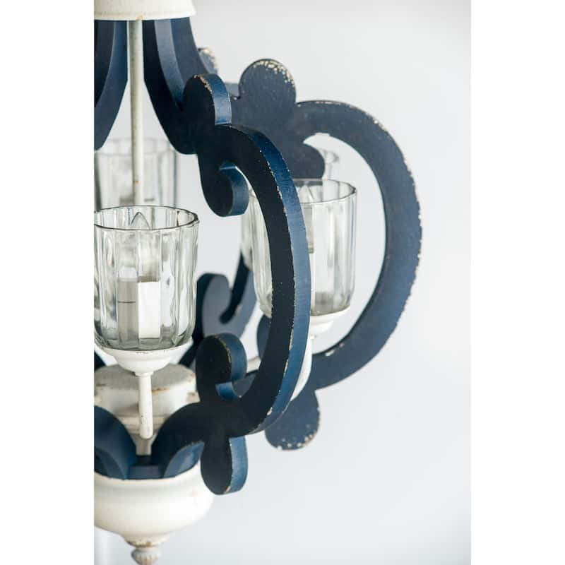 Wood Chandelier 6 - Light Farmhouse Pendant Lighting Natural Wood Hanging Light Fixture for Kitchen Living, Bulb Not Included