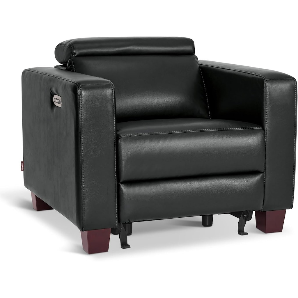 MCombo Wall-Hugger High Leg Power Recliner Chair for Living Room, Office, and Small Spaces Faux Leather HL128