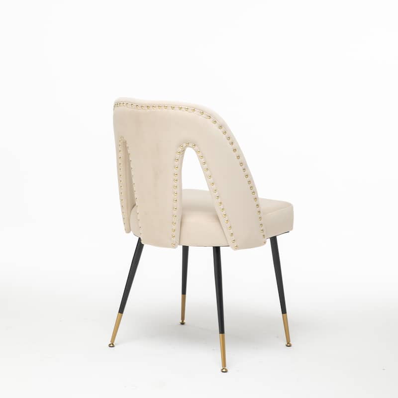 Contemporary Velvet Upholstered Dining Chair,Set Of 2