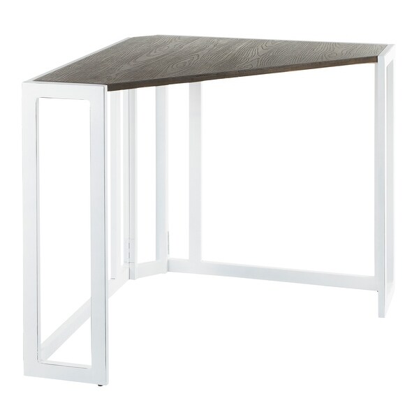 Roman Industrial Wood & Metal Corner Desk. Opens flyout.
